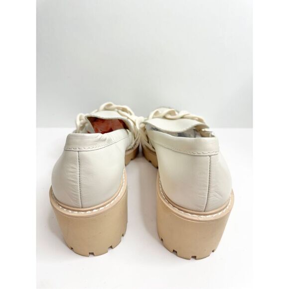 Dolce Vita Shoes Womens Size 10 Haris Ivory Leather Platform Loafers - Picture 6 of 9